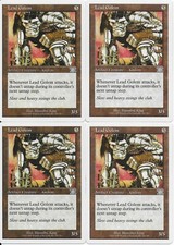 MTG: LEAD GOLEM 6th Edition UNCOMMON; played, Excellent condition x4