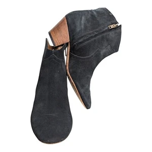 Isabel Marant Womens Black Dicker Suede Leather Western Cowboy Boots US 8 EU 38 - Picture 1 of 22