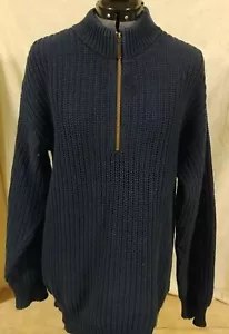 MAGLIONE VINTAGE UOMO ORVIS 1/4 ZIP HENLEY CHUNCKY MAGLIA PESANTE TAGLIA M SCI USA - Foto 1 di 5