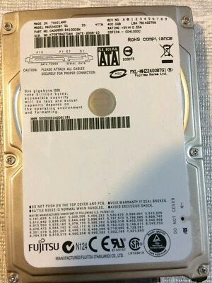 FUJITSU MHZ2400BT G1  2.5" 400 GB SATA II 4200 RPM CACHE 8 MB - Immagine 1 di 2