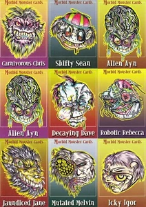 MORBID MONSTER CARDS 1999 NOSTALGICARDS COMPLETE BASE CARD SET OF 45 SF - Picture 1 of 2