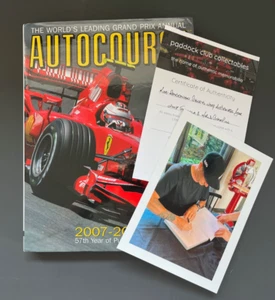 KIMI RAIKKONEN GENUINE HAND SIGNED AUTOCOURSE 2007 ANNUAL BOOK COA PROOF FERRARI - Picture 1 of 7