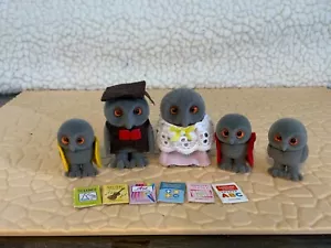 Sylvanian families flair treefellow owl family gold foot immaculate with books ❤ - Picture 1 of 7