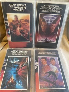 Star Trek The Movie Collection VHS Box Set 4 Tapes Kirk Khan Spock Frontier - Picture 1 of 3