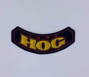 1995 HARLEY-DAVIDSON ROCKER SHEILD HOG RIDING CLUB OWNERS GROUP MOTORRAD PATCH - Bild 1 von 2