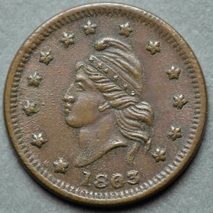 1863 6/268a Patriotic Civil War Token EF - Picture 1 of 2