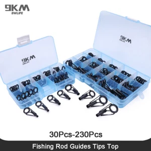 Fishing Rod Guides Rod Repair Kit Tips Top Guides 20Pcs~230Pcs Stainless Steel - Photo 1 sur 24
