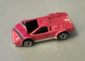 VTG 1987 HOT WHEELS MICRO COLOR CHANGER PURPLE PINK LAMBORGHINI CAR #2 2” - Picture 1 of 5