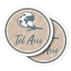 2x Vinyl Stickers Tel Aviv Israel World Travel Aeroplane #59950