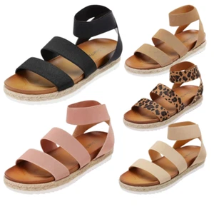 Women Casual Sandals Open Toe Espadrille Flatform Platform Wedge Sandals - Picture 1 of 25