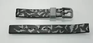 Bracelet montre DC Comics Batman gris avec caoutchouc noir de remplacement 14 mm - Photo 1 sur 2