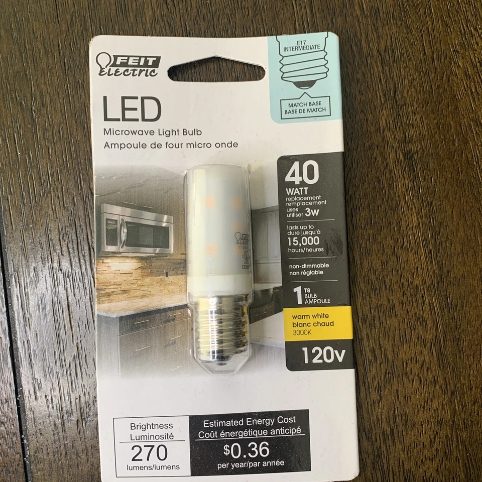 FEIT Electric 3 watts T8 LED Bulb 270 lumens Warm White Appliance Bulb - Image 1 of 1
