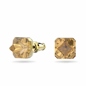 Pendientes botón Chroma Swarovski piramidal amarillo tono oro 5613680 - Imagen 1 de 2