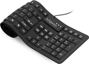Faltbare Silikon USB Kabelgebunden Standard Wasserdicht Rollup Tastatur für PC Notebook  - Bild 1 von 7