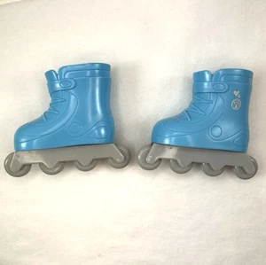 18" Puppe Roller Blades Inline Skates Schuhe blau grau Fit American Girl Our Gen + - Bild 1 von 9