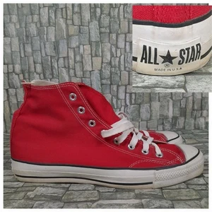 Vintage Converse All Star Chuck Taylor RED High Tops Men Sz 12 USA Made 70s 80s - Picture 1 of 18