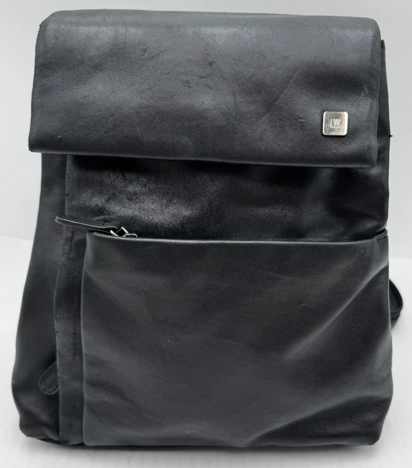 Wilsons Bolso de Mano de Cuero para Mujer Negro Correa Ajustable Mochila Bolso Foto 1 de 4