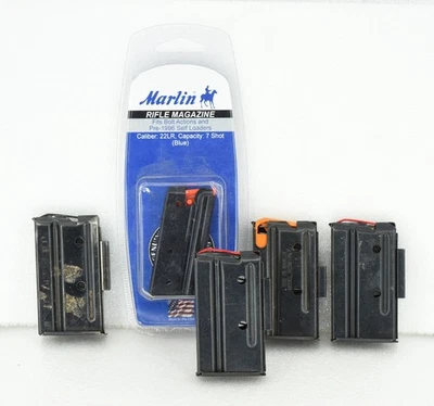 LOT 5x Mixed Marlin 989 G 922M Rifle .22 LR .22 WMR 7 RD  Blued Magazines Mags - Image 1 of 4