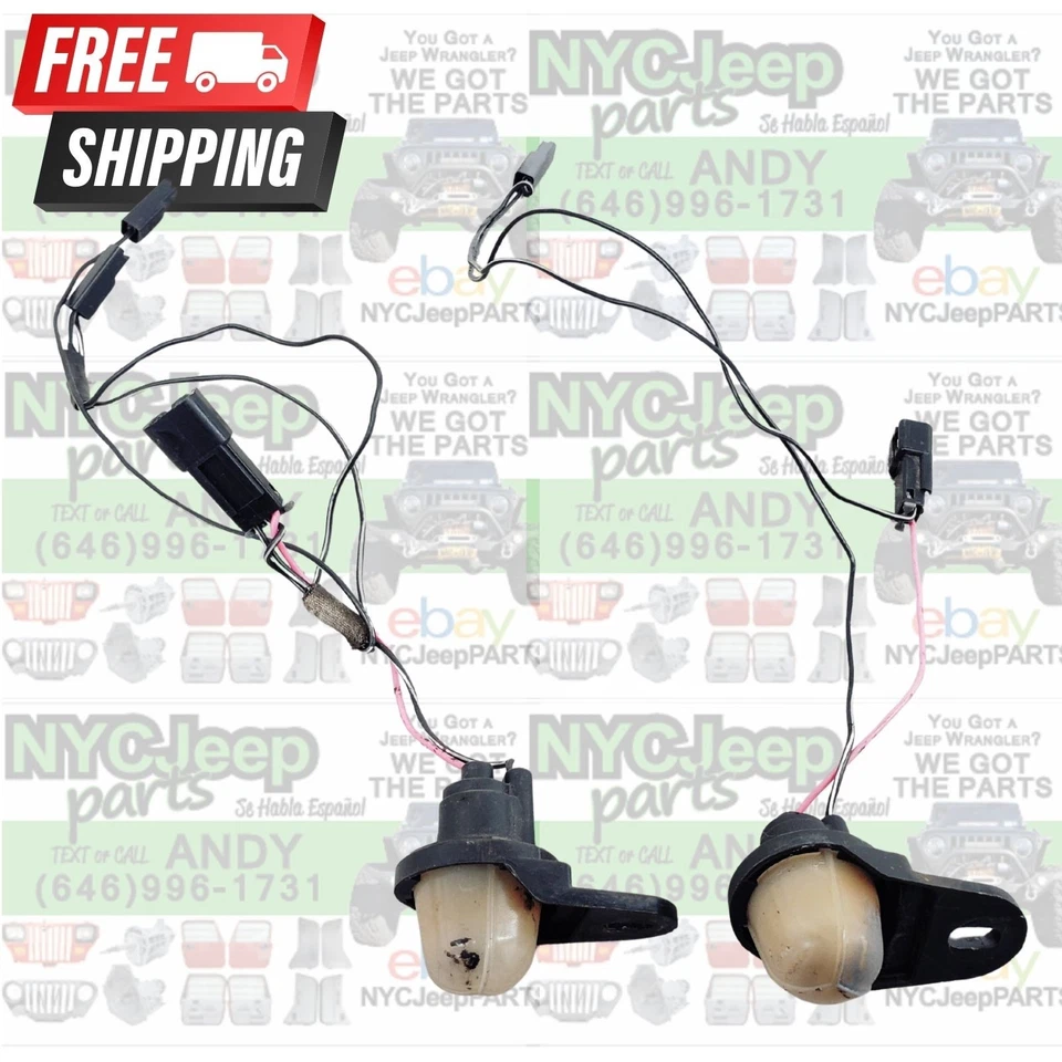 Juego de luces de puerta de cortesía para tablero Jeep YJ Wrangler 1987-1991 con tapas de lentes Foto 1 de 4