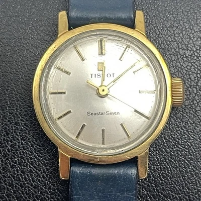 Vintage Tissot Seastar Seven Watch 22mm Gold Case - Champagne Dial - Silver Dial - Image 1 of 4