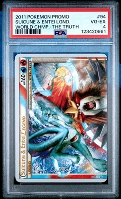 2011 POKEMON WORLD CHAMPIONSHIPS PROMO THE TRUTH SUICUNE & ENTEI LEGEND PSA 4 - Image 1 of 2