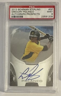 Bowman Sterling 2013 #GP/Gregory Polanco tarjeta novato automático/PSA 9 como nuevo Foto 1 de 2