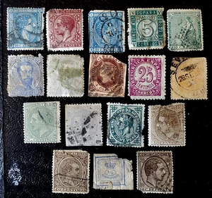 18 alte Spanien Briefmarken - Lot#82u ALLE DEFEKT - Bild 1 von 1
