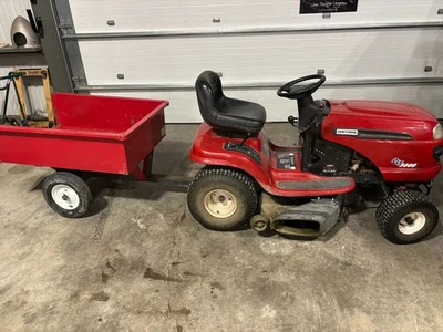 Craftsman DLT 3000 Red  42" Riding Mower / Lawn Tractor - with Trailer - Image 1 of 4