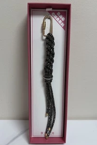 Ciondolo borsa Rush by Denis & Charles nappa perline corda cristallo nero clip oro - Foto 1 di 4