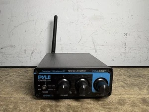 Pyle PDA20BT 100W 2 Channel Compact Hi-Fi Bluetooth Desktop Amplifier Receiver - Picture 1 of 4