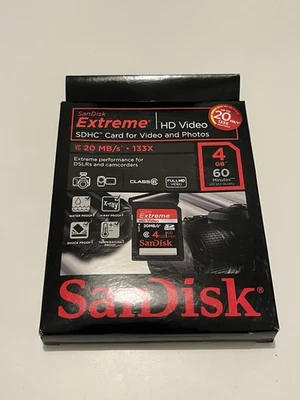 SanDisk Extreme 4GB SDHC 30MB/s Class 10 Memory SD Card - SDSDX-004G BRAND NEW - Image 1 of 4