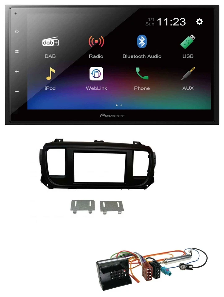 Pioneer USB Bluetooth DAB 2DIN MP3 Autoradio für Citroen Jumpy Dispatch Spacetou - Bild 1 von 4