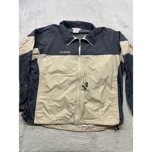 Columbia Sportswear Company Men's XL Black Tan Packable Windbreaker Jacket Y2K - Picture 1 of 5