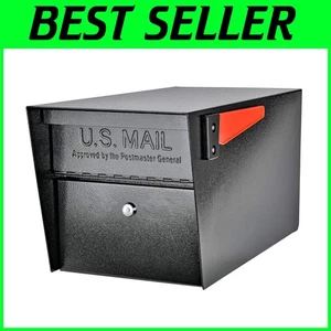 Large Locking Security Mailbox - USPS Approved Black Mail Manager Solution - Picture 1 of 12