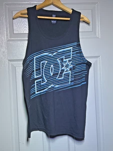 Camiseta sin mangas DC para hombre boardriders mediana skate ropa de calle negro y azul gráfico de estrella - Imagen 1 de 6