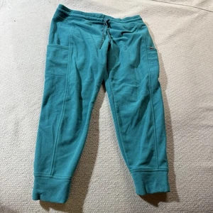L.L. Bean Damen türkisblau Fleece Jogginghose Taschen Größe Large neu ohne Etikett - Bild 1 von 7