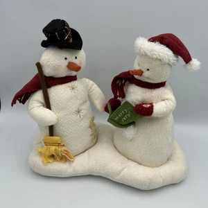 Hallmark Jingle Pals Mr & Mrs Snowman Animated Singing Caroling Plush 2003 Works - Picture 1 of 12