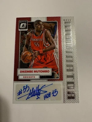 Dikembe Mutombo 2017-18 Donruss Optic Dominator Autograph #27/49 Rockets - Image 1 of 4