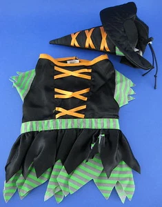 Mascota Perro Nueva York 2 Piezas Halloween Bruja Disfraz Sombrero Talla Pequeña - Imagen 1 de 1