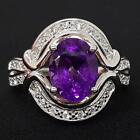World Class 2.10Ctw Amethyst & White Sapphire 925 Sterling Silver Ring