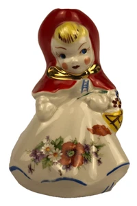 Vintage Hull Pottery Little Red Riding Hood Milk Pitcher 8" Flowers - Picture 1 of 8