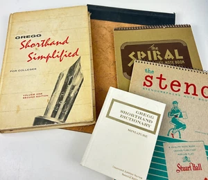 Gregg Shorthand 5 Stück Lot Lehrbücher, Wörterbuch, Übungsnotizbücher - Bild 1 von 9