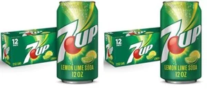 (24 Pack) 7UP Lemon Lime Soda Soft Drink, Natural Flavor, Caffeine Free, 12 Oz - Picture 1 of 10
