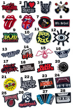 Rock Music Punk vintage bands collection badges Iron or Sew on Embroidered Patch