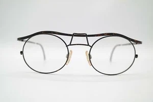 Vintage Cazal 1110 Schwarz Kupfer Oval Brille Brillengestell eyeglasses NOS - Picture 1 of 6