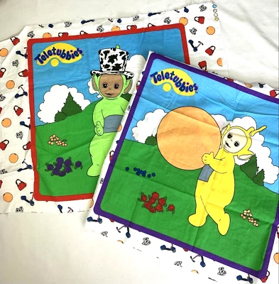 Vintage Teletubbies Cotton Fabric Quilting Sewing Craft Quilt Material - Image 1 of 4
