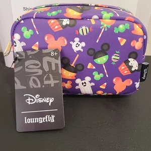 Loungefly Disney Mickey Mouse Halloween Candy Treats Cosmetic Makeup Bag NEW - Picture 1 of 15