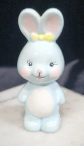 Baby Blue Ceramic/Porcelain Bunny Rabbit Easter Figurine 3.5" RUSS Berrie & Co. - Picture 1 of 4