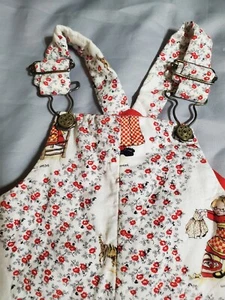 Mono con tirantes acolchado Holly Hobbie 3T Heir Craft de Friday vintage años 70 rojo - Imagen 1 de 9
