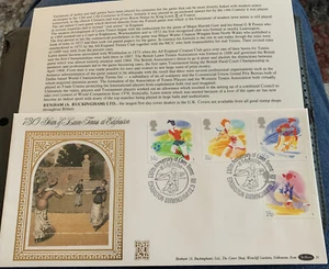 Great Britain Benham FDC 22ct Gold 1988 130yrs Of Lawn Tennis At Edgbaston - Picture 1 of 5